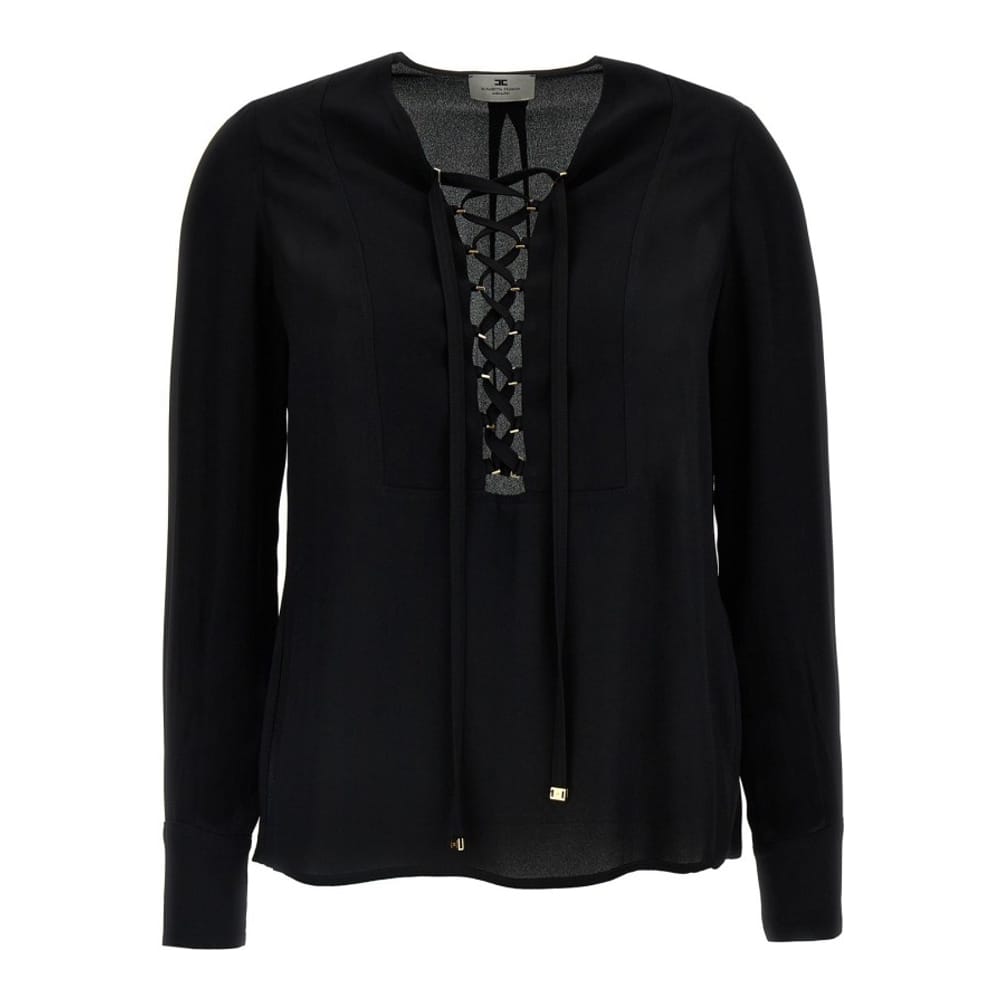 Elisabetta franchi - Blouse à manches longues 'Lace-Up' pour Femmes