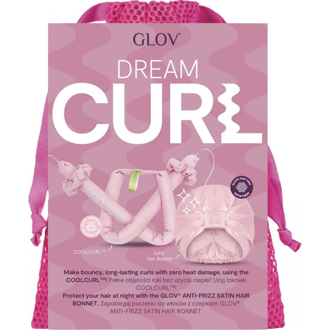 GLOV - Dream Curl | Coolcurl™ Heatless Hair Curling Tool With Anti-Frizz Satin Hair Bonnet