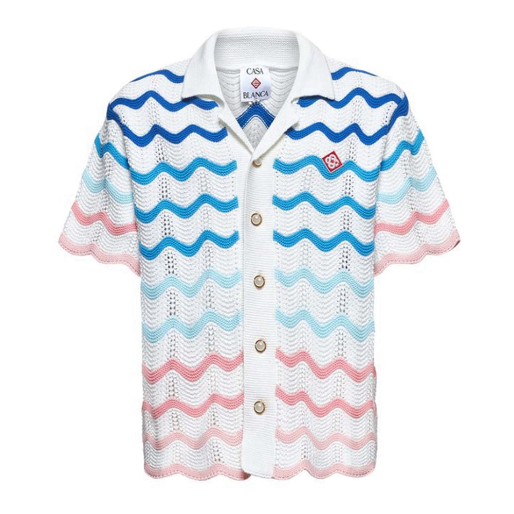 Casablanca - Chemise à manches courtes 'Casablanca Wave Knitted' pour Hommes