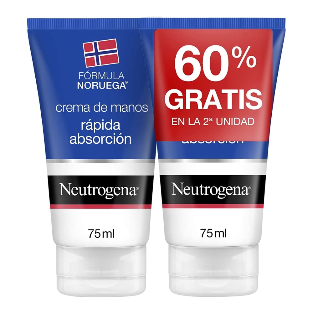 Neutrogena - Crème pour les mains 'Fast Absorption' - 75 ml, 2 Pièces