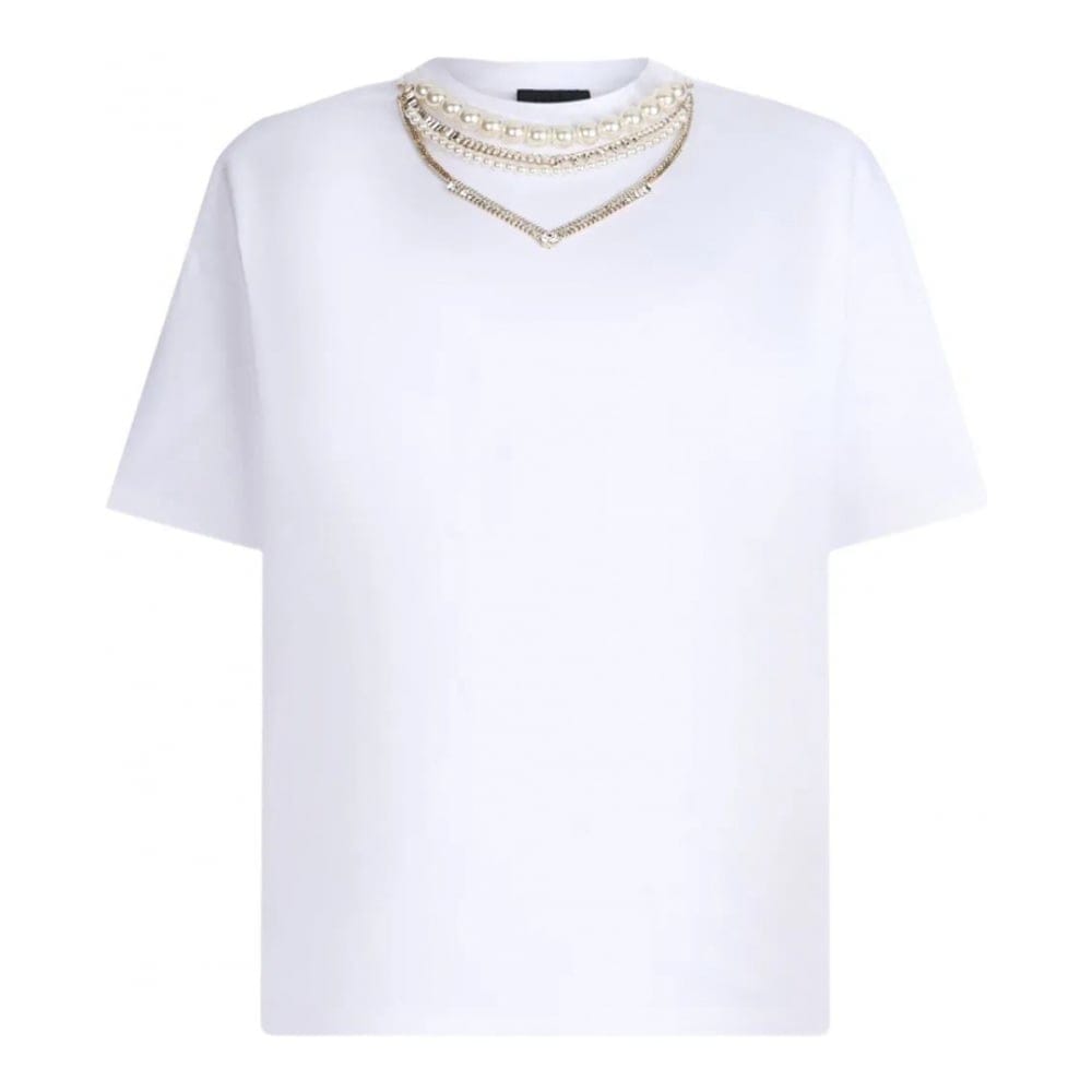 Liu jo - T-shirt 'Rhinestone-Embellished' pour Femmes