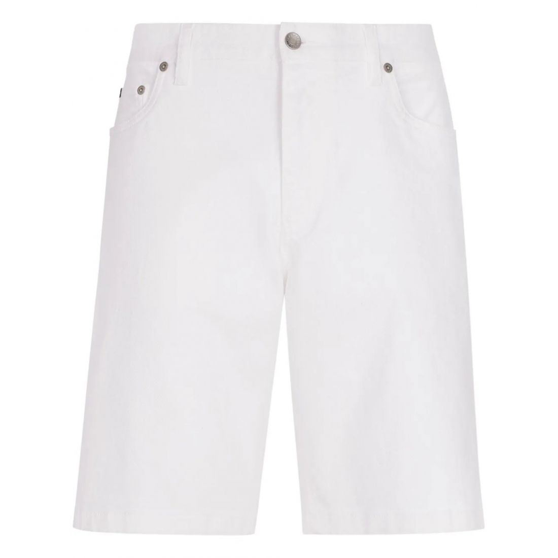Dolce&gabbana - Short en jean 'Logo-Plaque' pour Hommes
