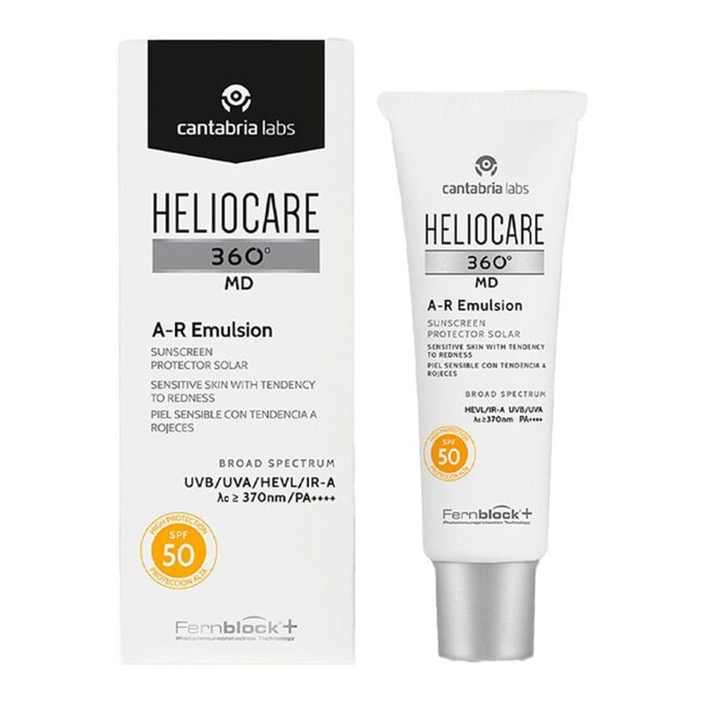 Heliocare - Crème solaire pour le visage '360° MD AR Fluid SPF50+' - Peaux sensibles, 50 ml