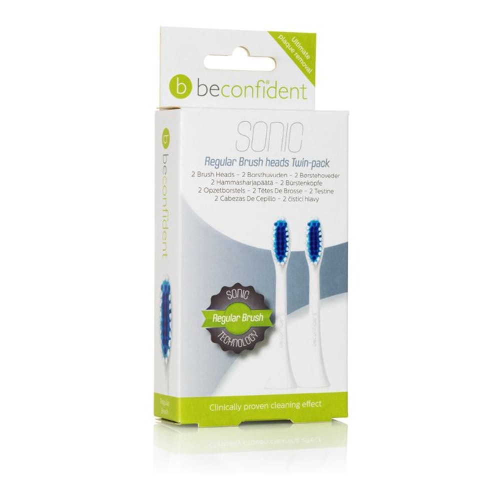 Beconfident - Set de tête de brosse à dents 'Sonic Regular' - White 2 Pièces