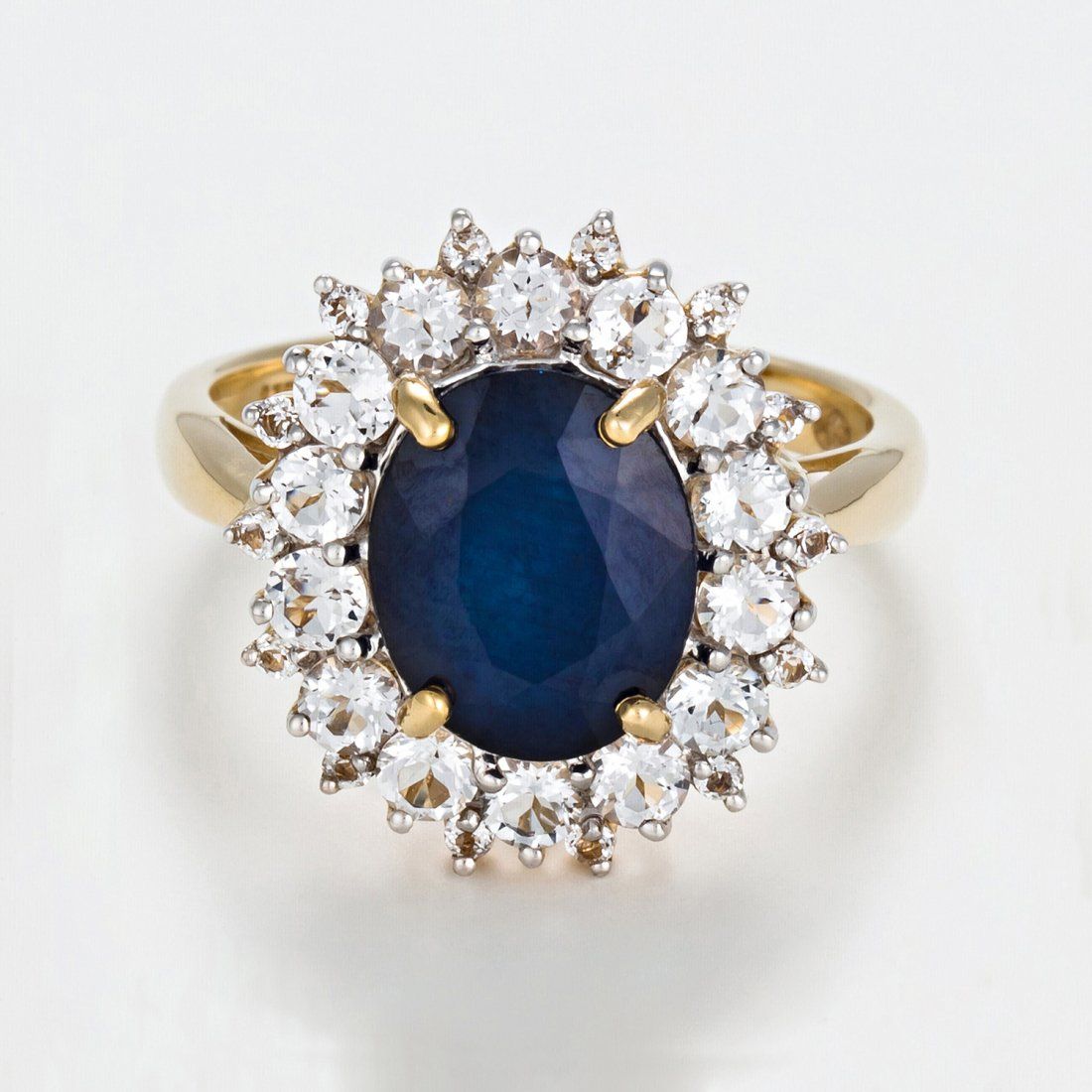 Comptoir du Diamant - Bague 'Soleil Bleu' pour Femmes