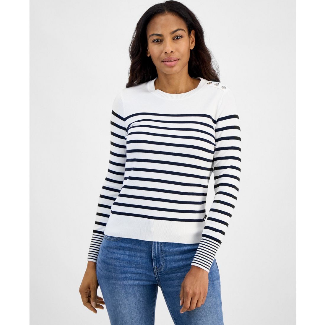 Tommy hilfiger - 'Striped Marniere Sweater' pour Femmes