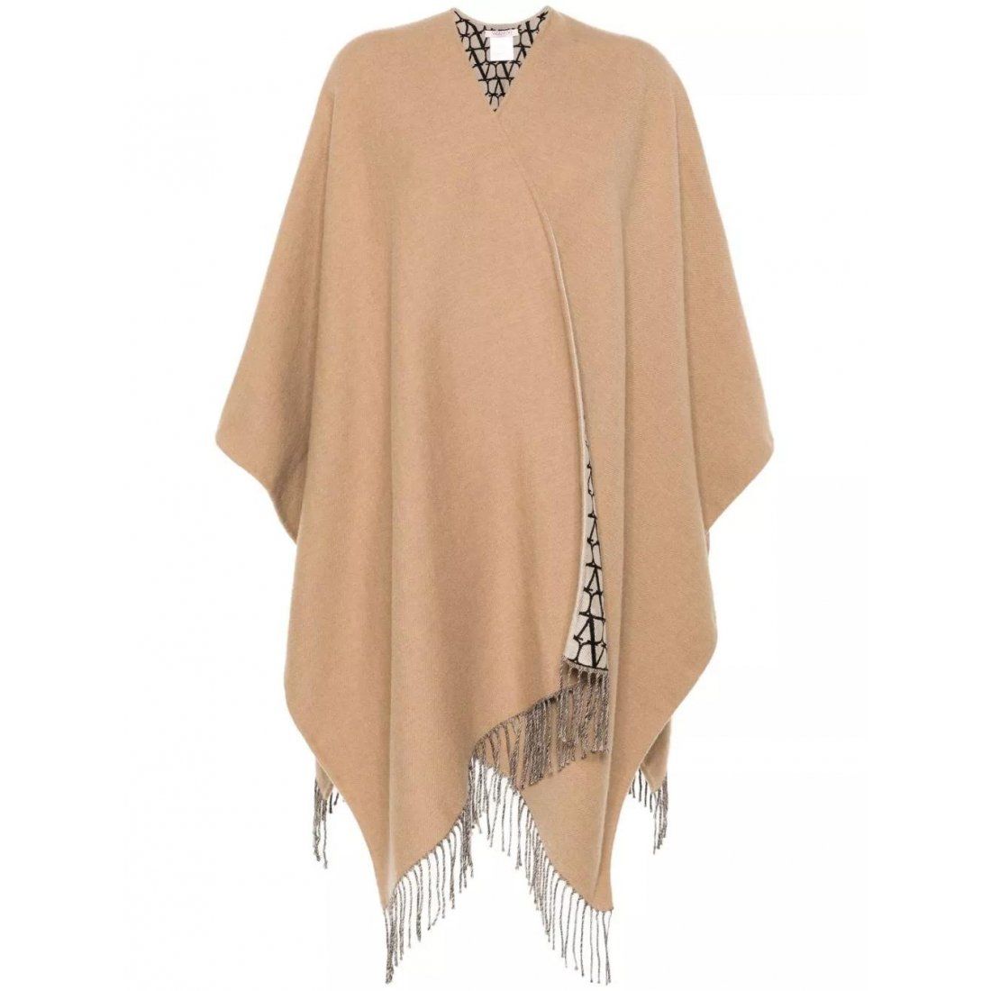 Valentino - Poncho 'Fringed Double' pour Femmes