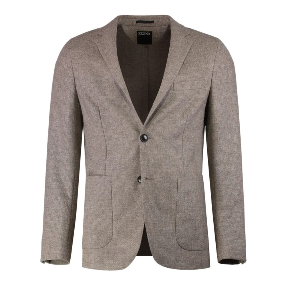 Zegna - Blazer 'Single-Breasted Notched-Lapel' pour Hommes