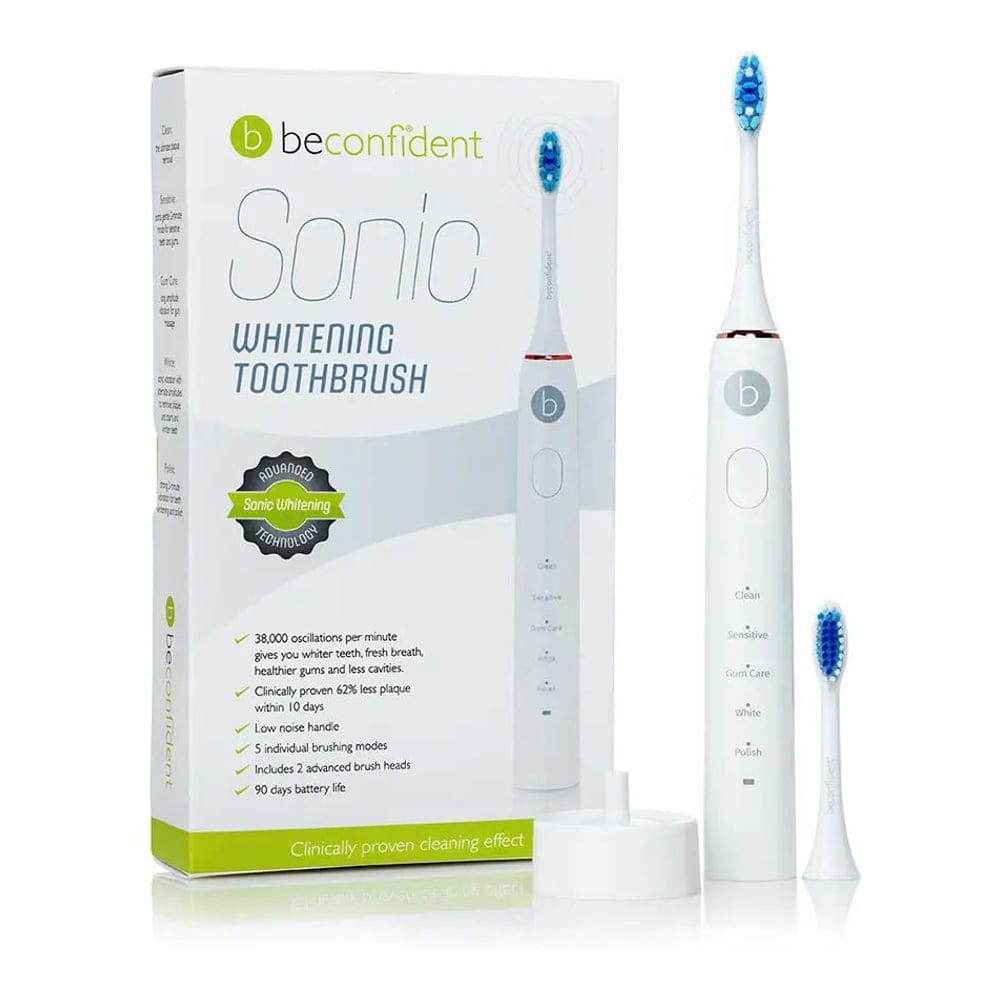 Beconfident - Brosse à dents électrique 'Sonic Whitening' - White/Rose Gold