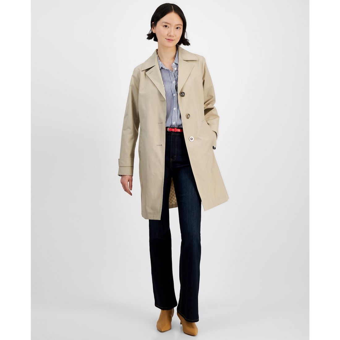 Michael kors - Manteau 'Notched Collar Button-Front' pour Femmes