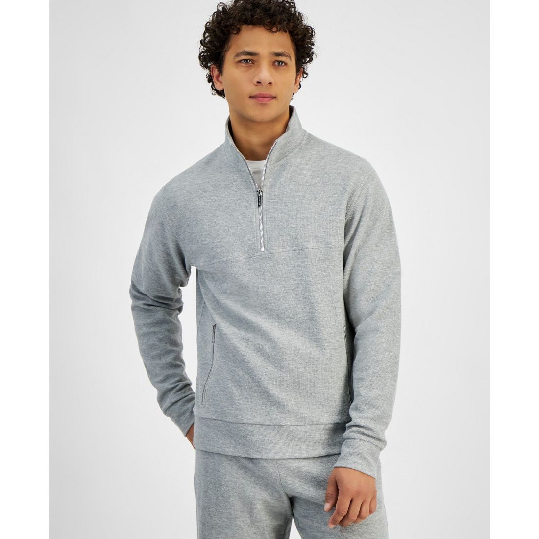 Michael kors - 'Modern-Fit 1/4-Zip Terry Sweatshirt' pour Hommes