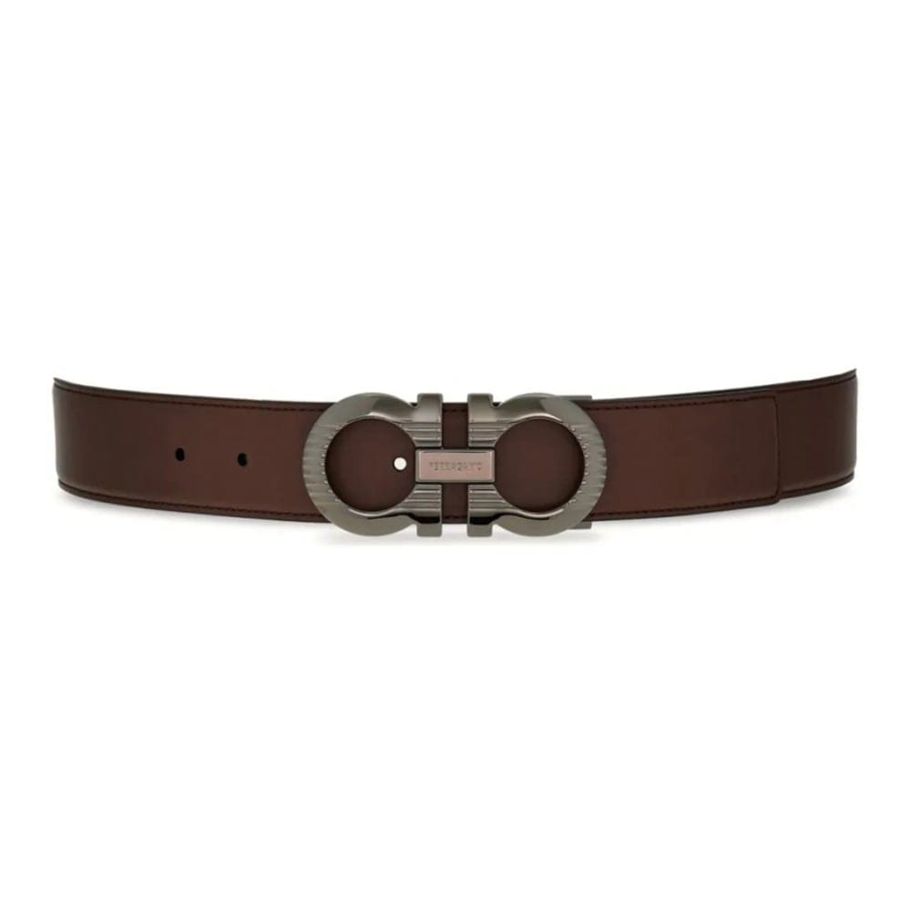 Ferragamo - Ceinture Réglable 'Gancini Reversible' pour Hommes