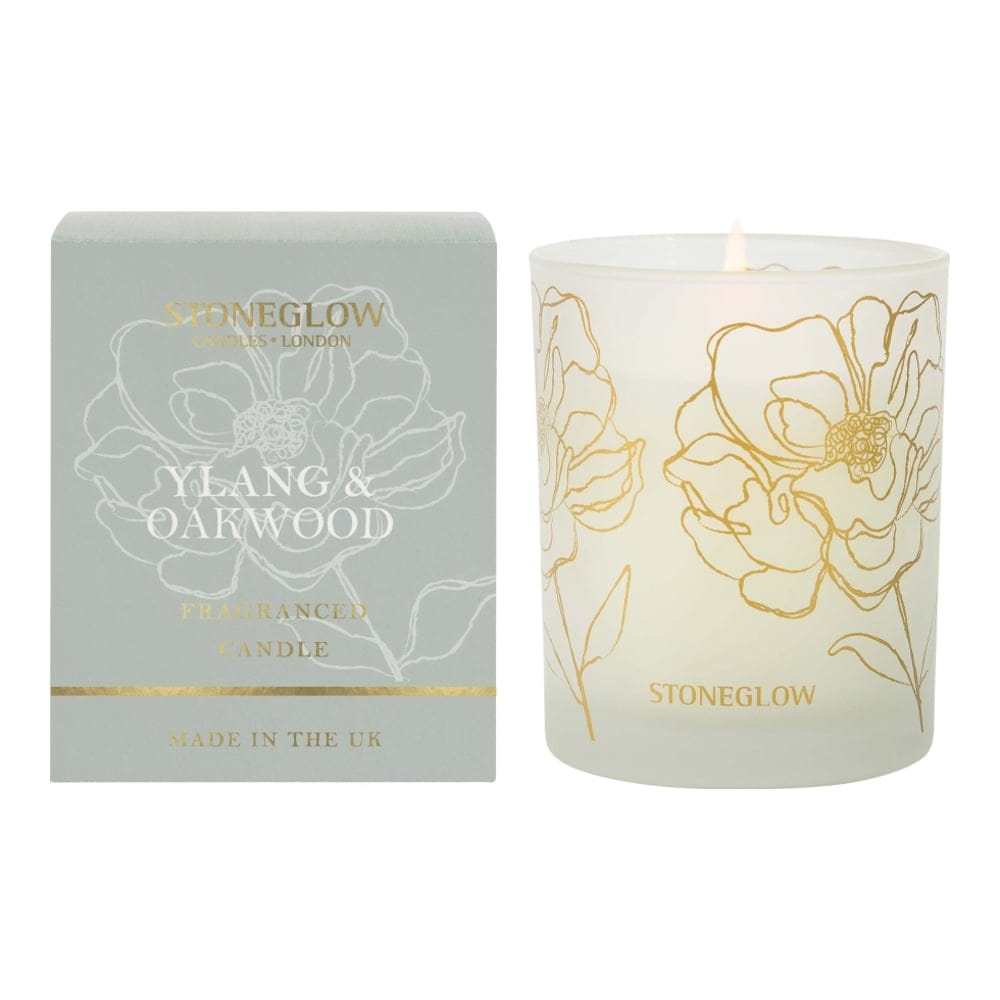 StoneGlow - Bougie parfumée 'Day Flower Ylang & Oakwood' - 180 g