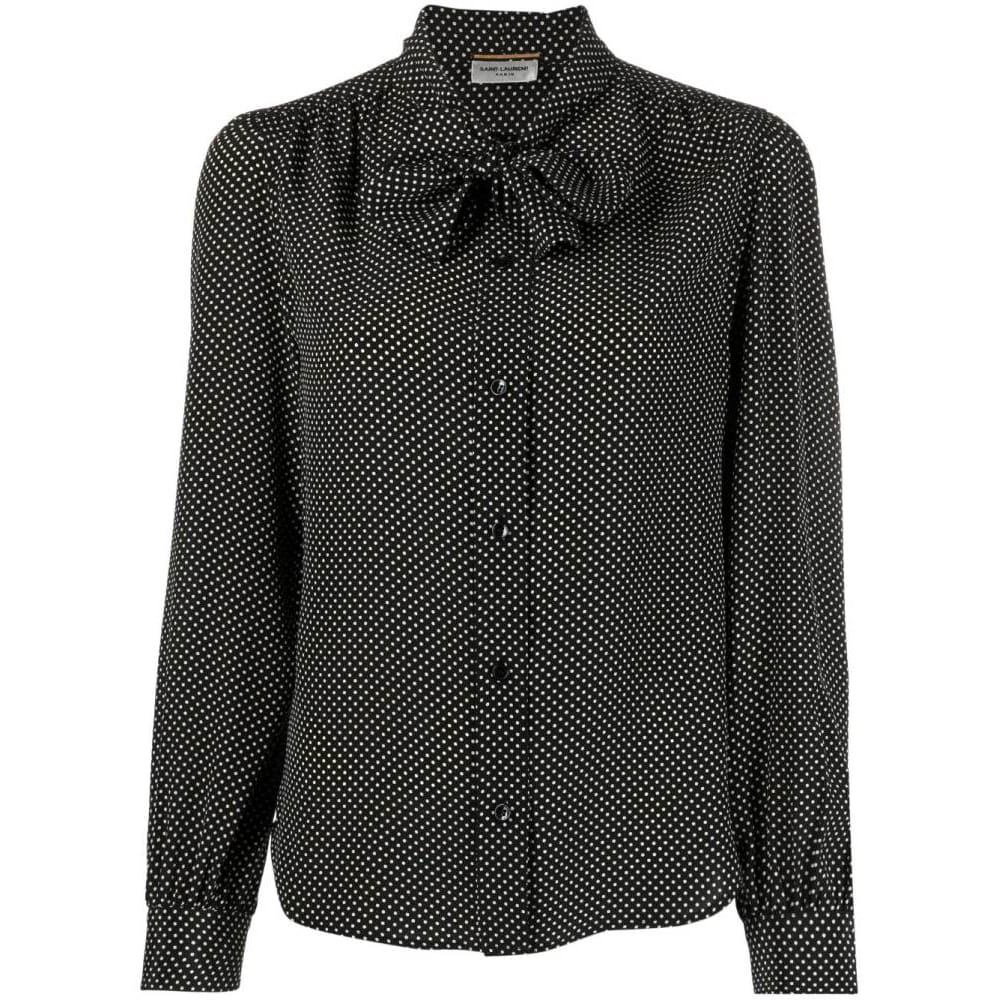 Saint laurent - Chemise 'Pussy-Bow Collar' pour Femmes