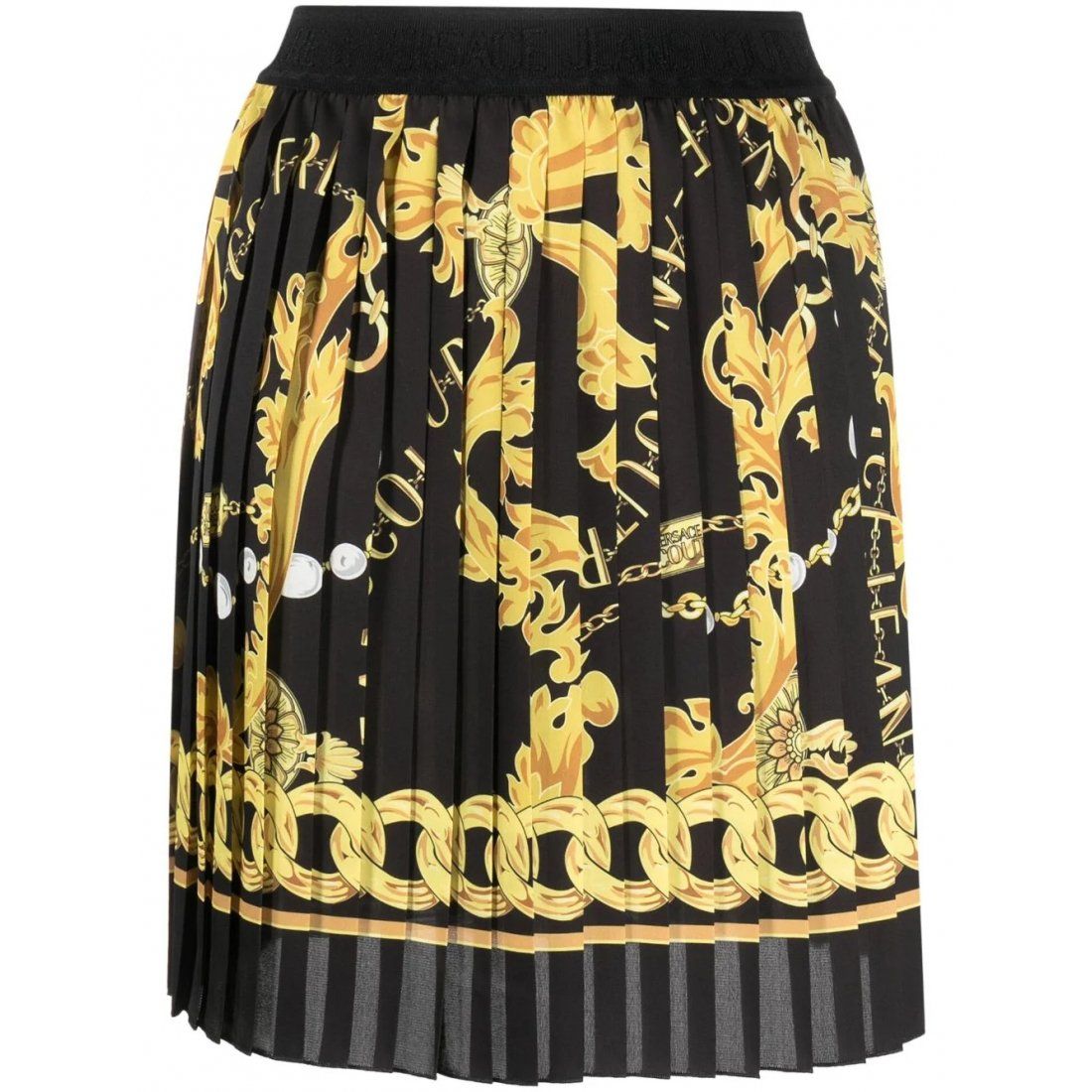 Versace jeans couture - Mini Jupe 'Logo Pleated' pour Femmes