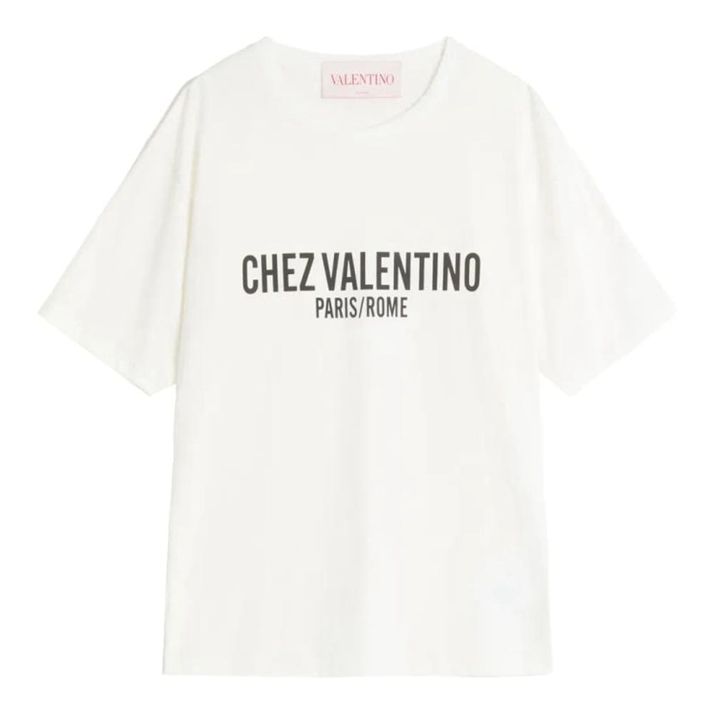 Valentino garavani - T-shirt 'Chez Valentino-Print' pour Femmes