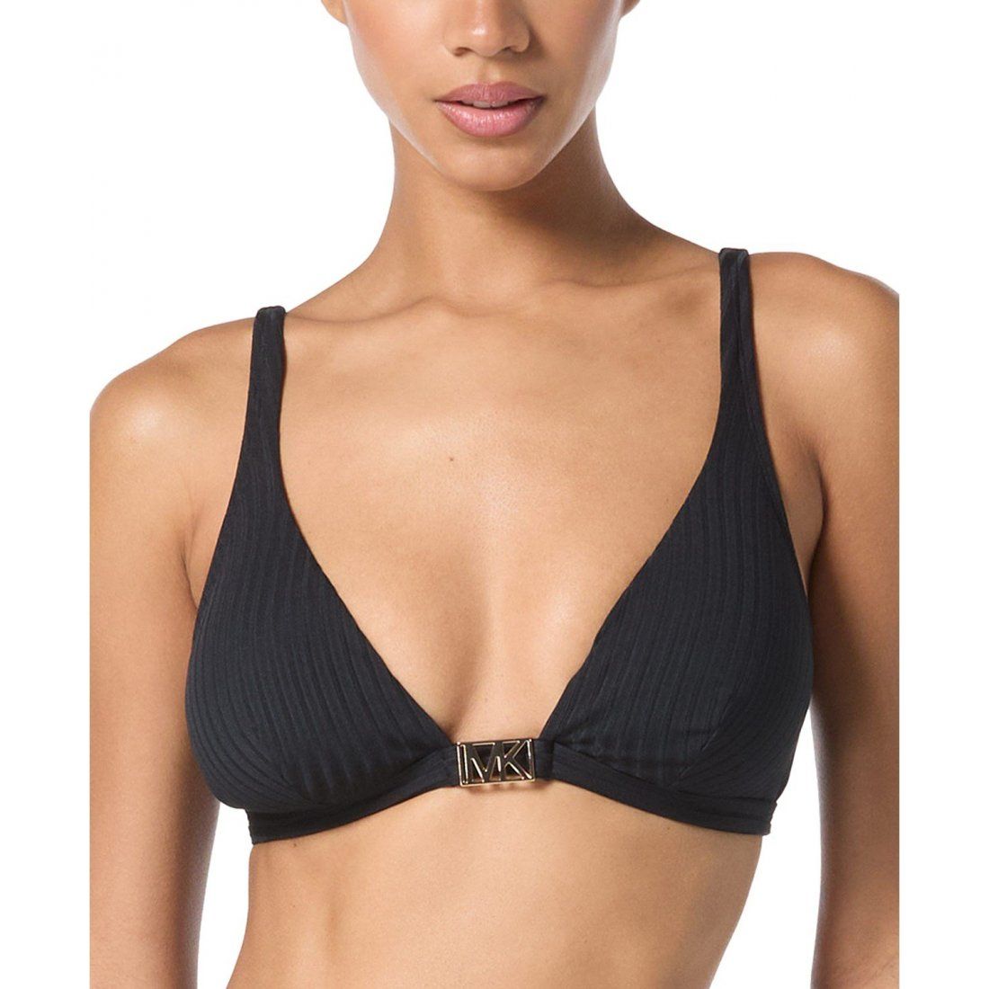 Michael kors - Haut de bikini 'Ribbed Hardware V-Neck' pour Femmes