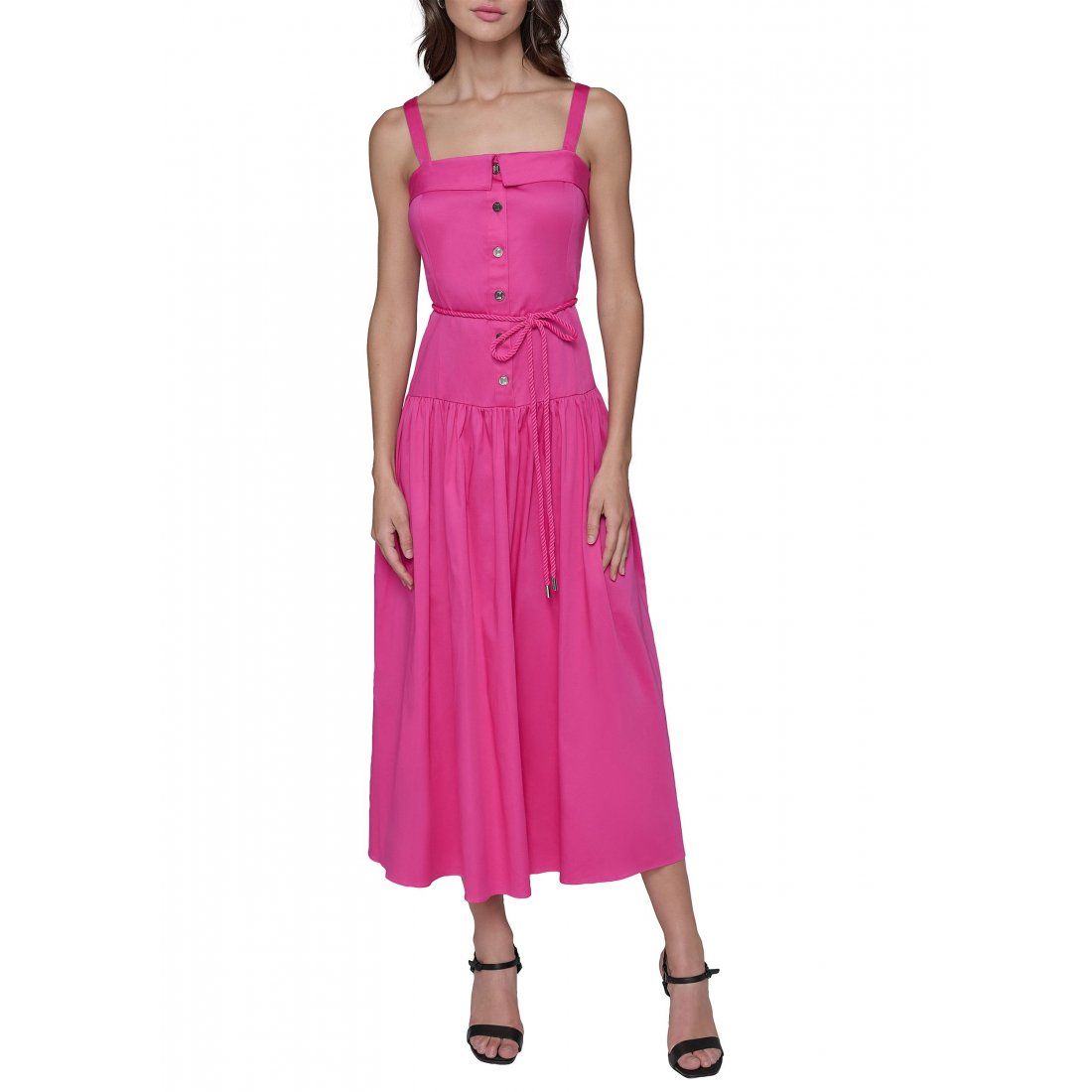 Karl lagerfeld paris - Robe maxi 'Cotton with Rope Belt' pour Femmes