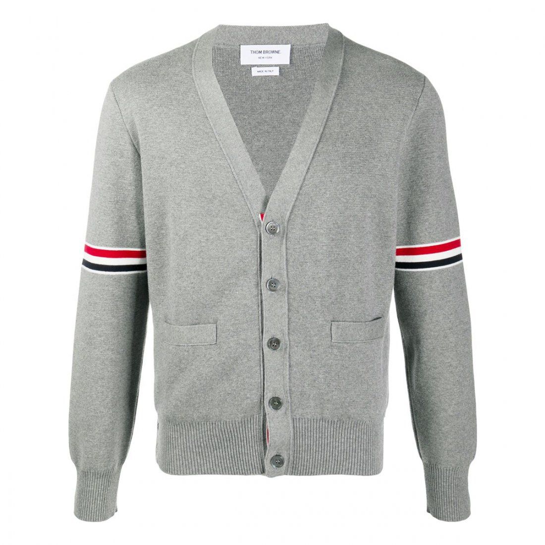 Thom browne - Cardigan 'Milano Stitch Stripe Armband' pour Hommes