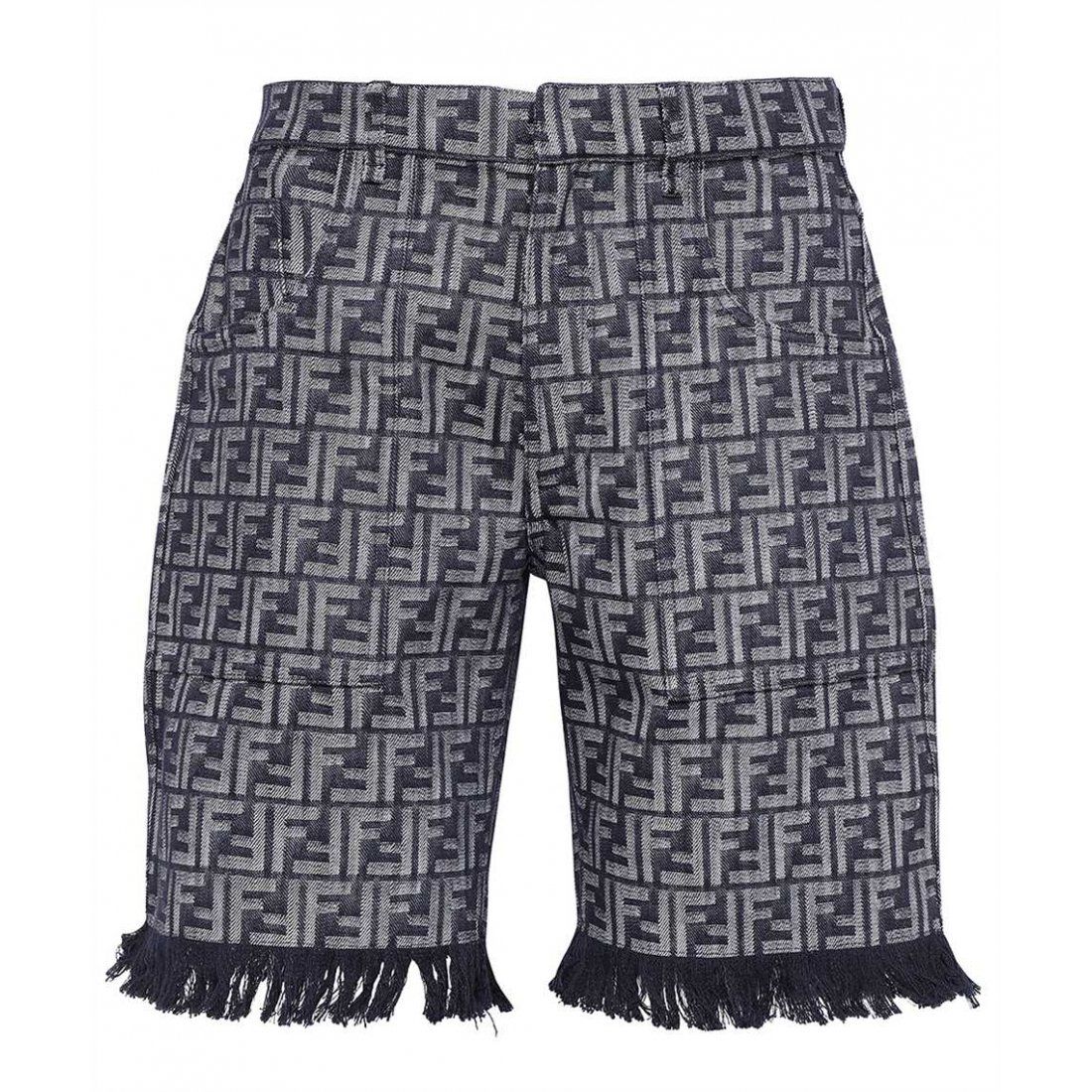 Fendi - Short en jean 'FF' pour Hommes
