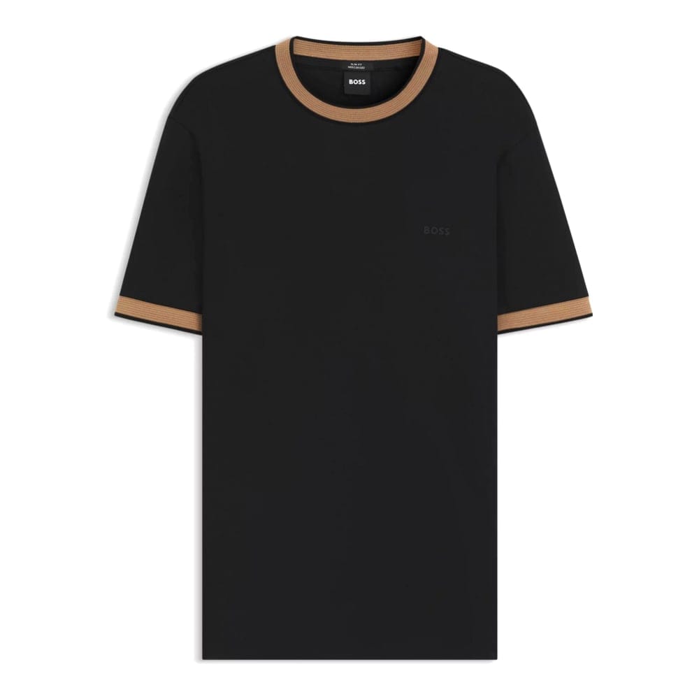 Hugo boss - T-shirt 'Mercerised Slim-Fit With Contrast Trims' pour Hommes