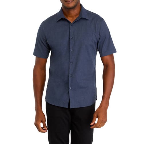 Michael kors - 'Heather Knit Collar Button Up Shirt' pour Hommes