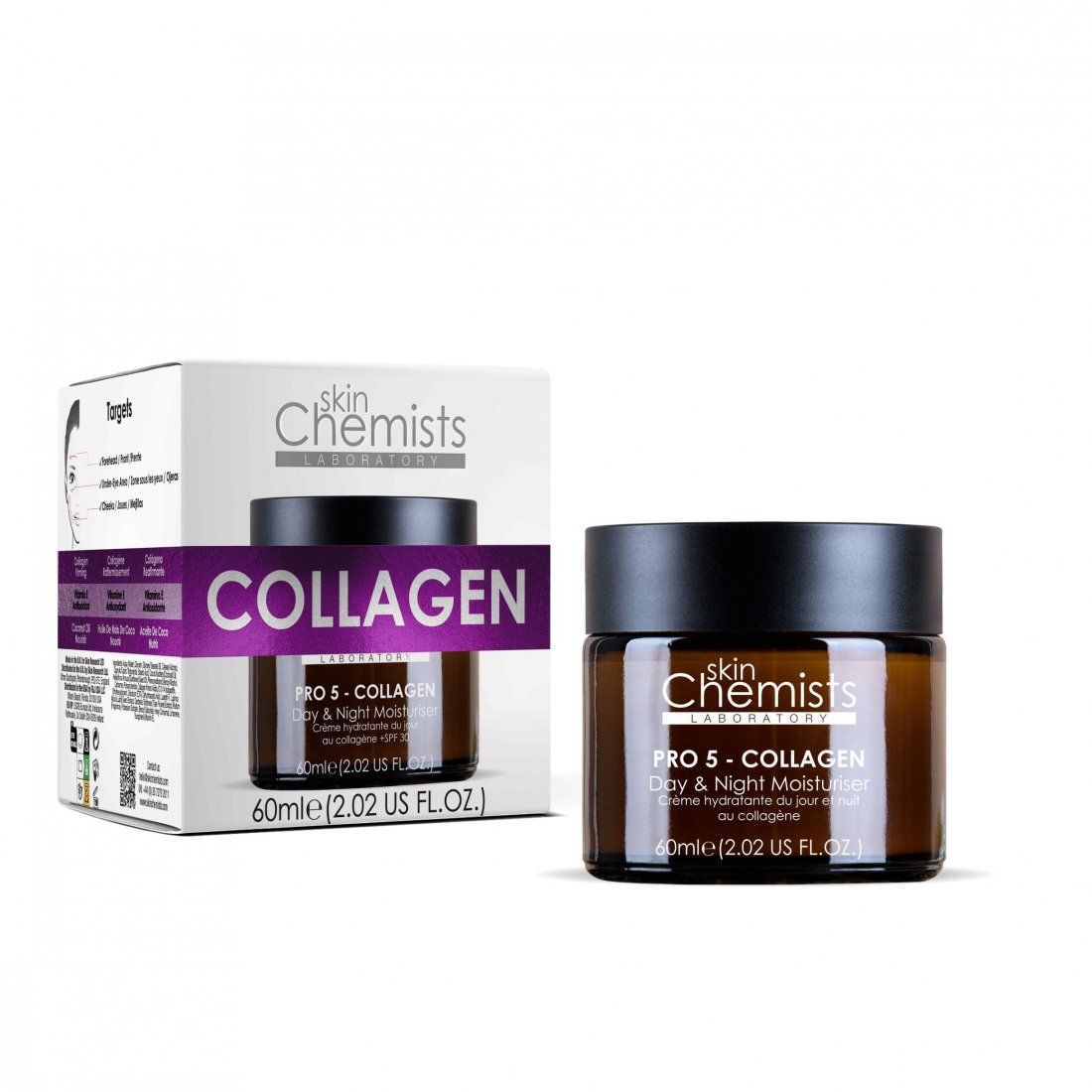 Skinchemists - Crème hydratante 'Pro-5 Collagen Day & Night' - 60 ml