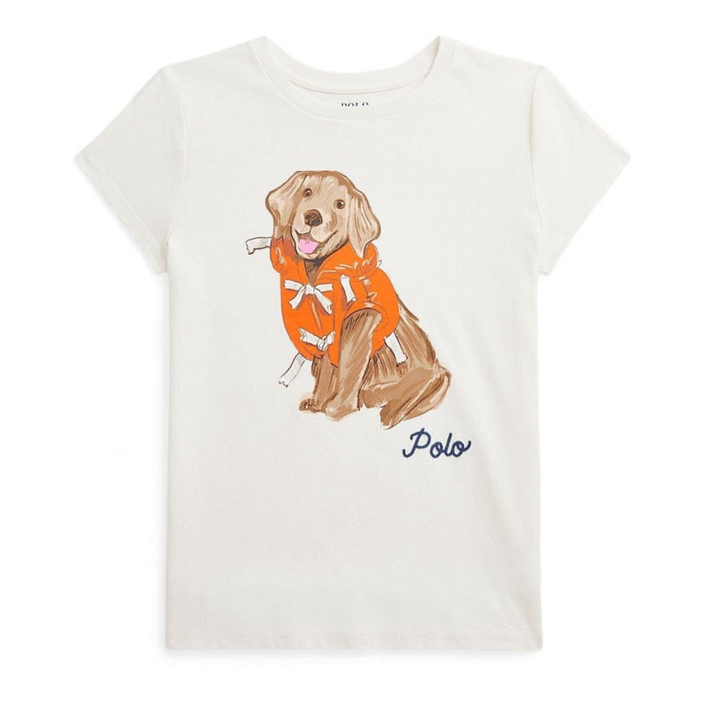Polo ralph lauren - "T-shirt 'Dog-Print Jersey' pour Grandes filles"