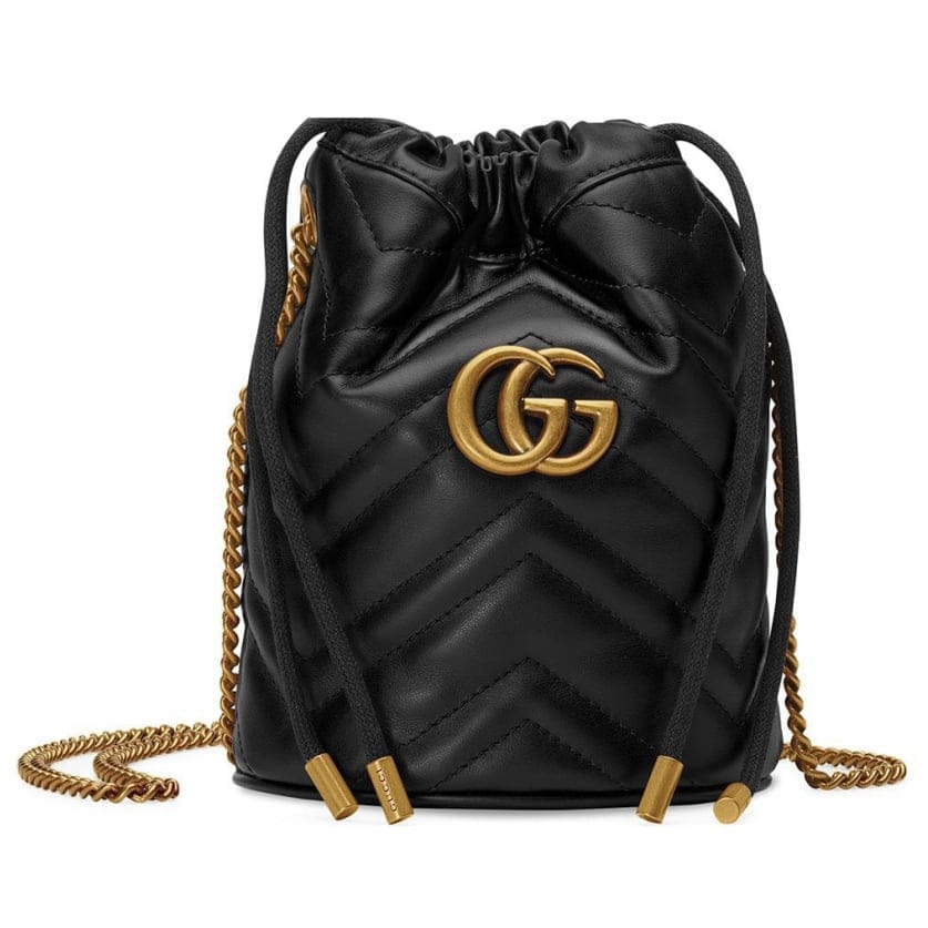 Gucci - Sac seau 'Mini GG Marmont' pour Femmes