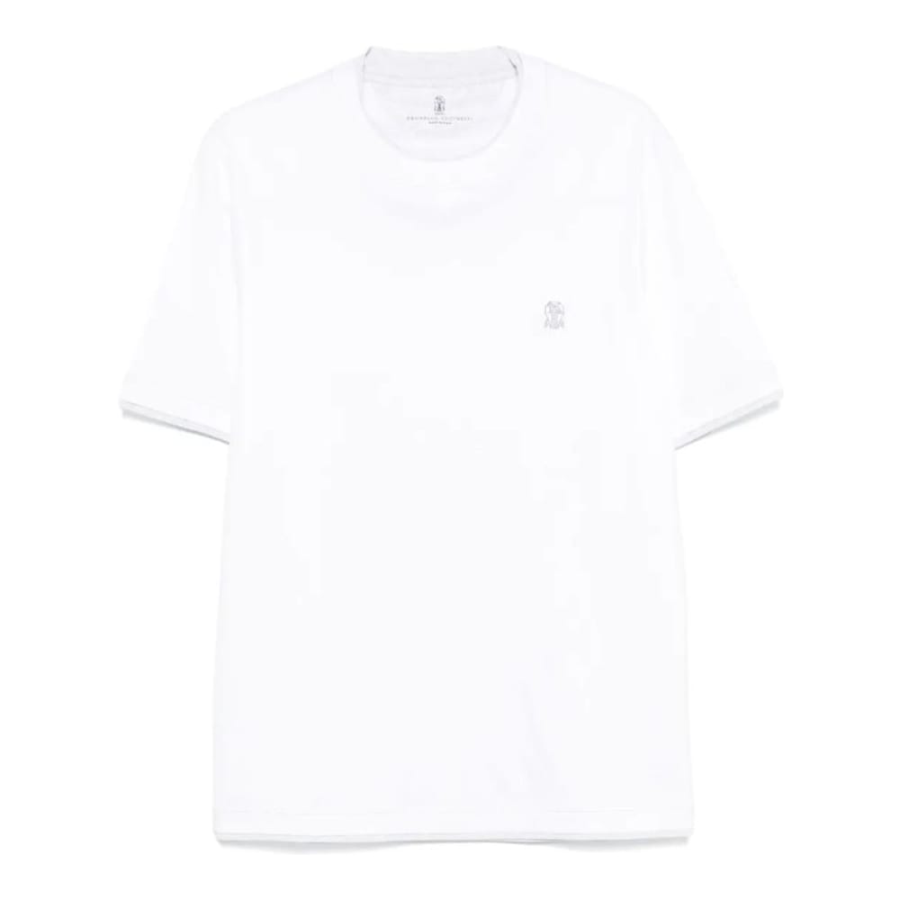Brunello cucinelli - T-shirt 'Embroidered-Logo' pour Hommes