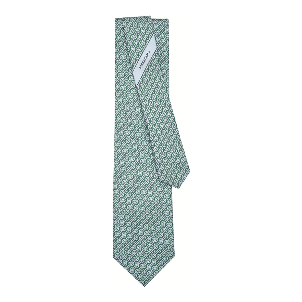 Salvatore ferragamo - Cravate 'Gancini Print' pour Hommes
