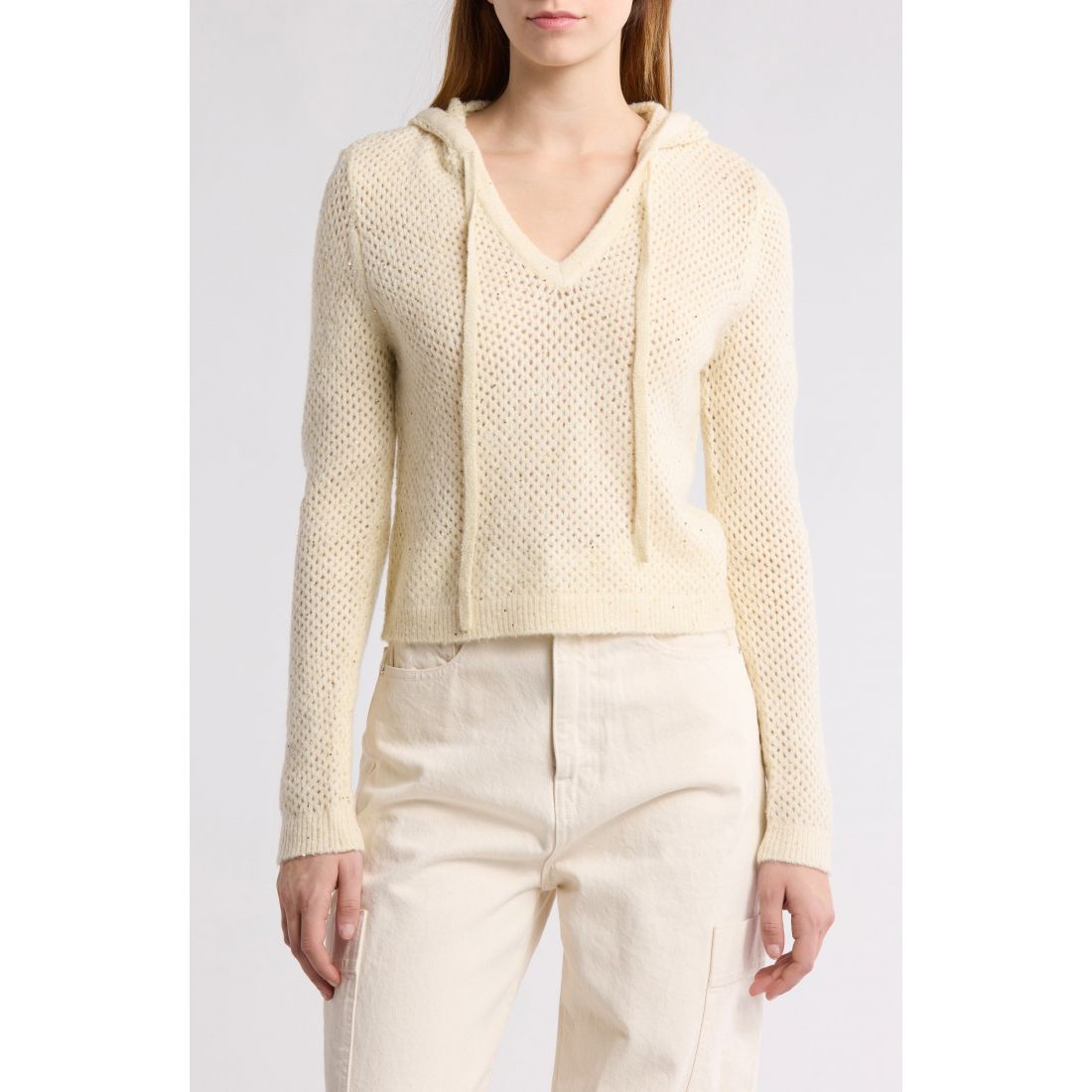 Dkny jeans - Sweatshirt à capuche  'Sequin Mesh' pour Femmes