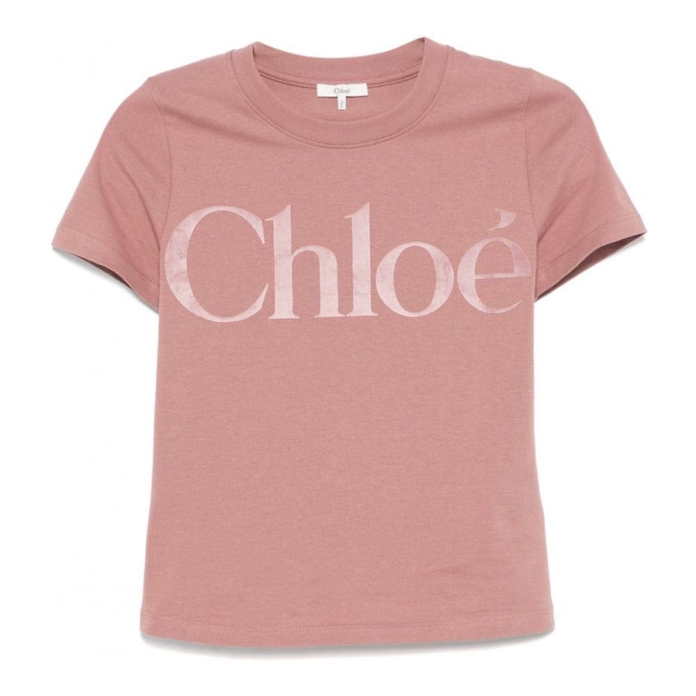 Chloé - T-shirt 'Flocked-Logo' pour Femmes