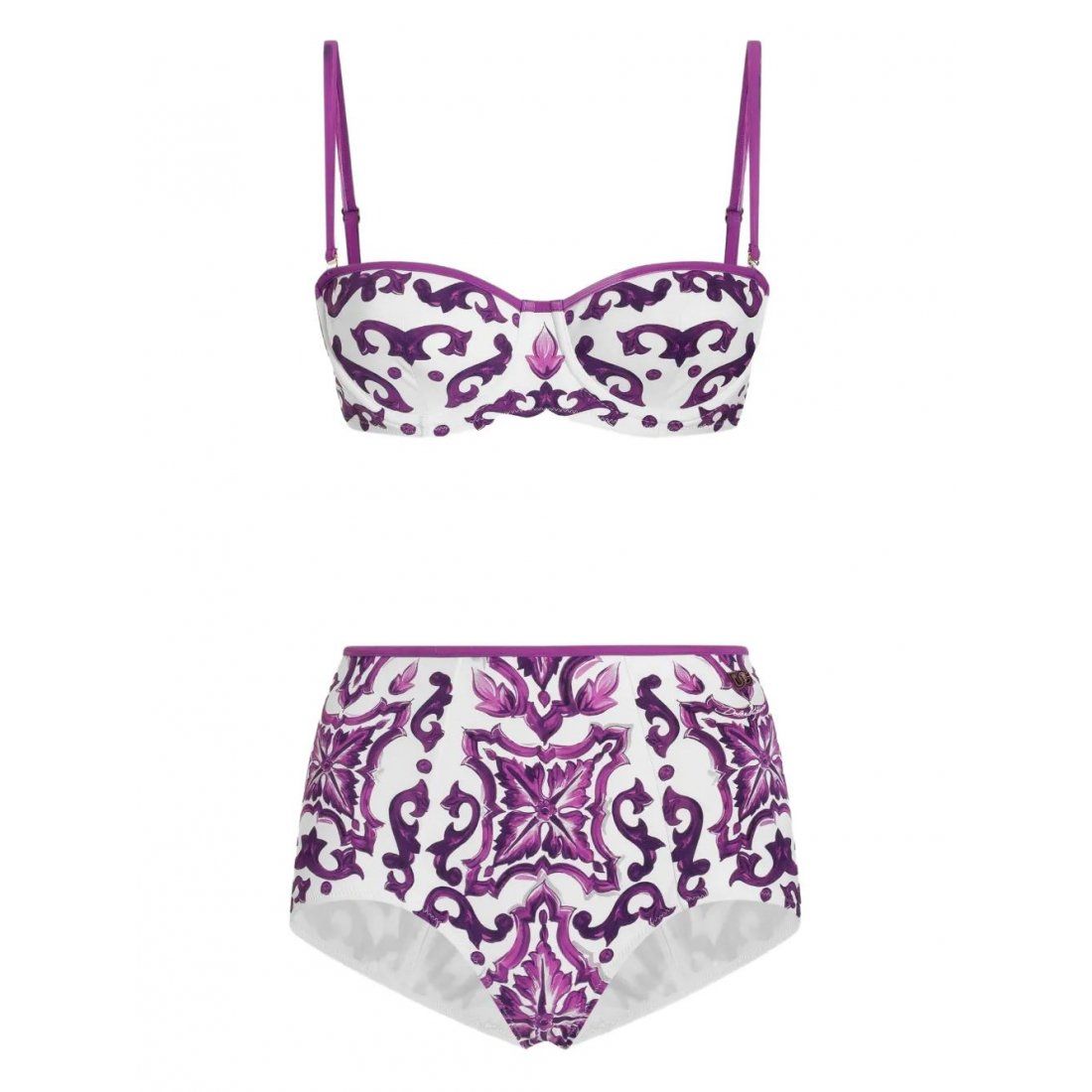 Dolce&gabbana - Ensemble bikini 'Maiolica-Print' pour Femmes