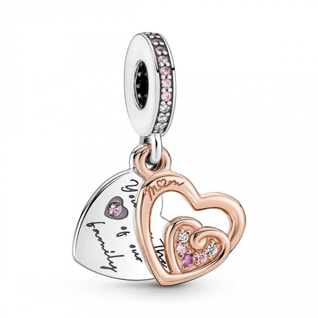 Pandora - Charm 'Entwined Infinite Hearts Double Dangle' pour Femmes