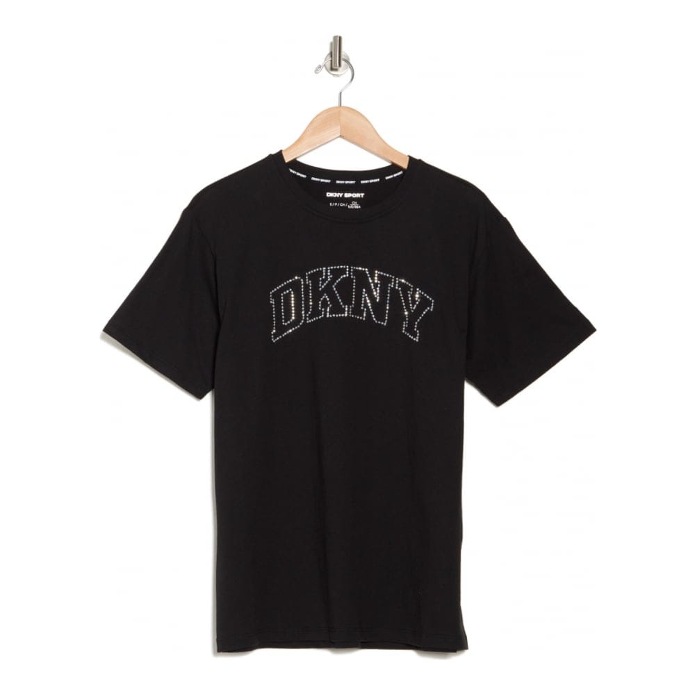 Dkny - T-shirt 'Varsity Rhinestone Logo' pour Femmes