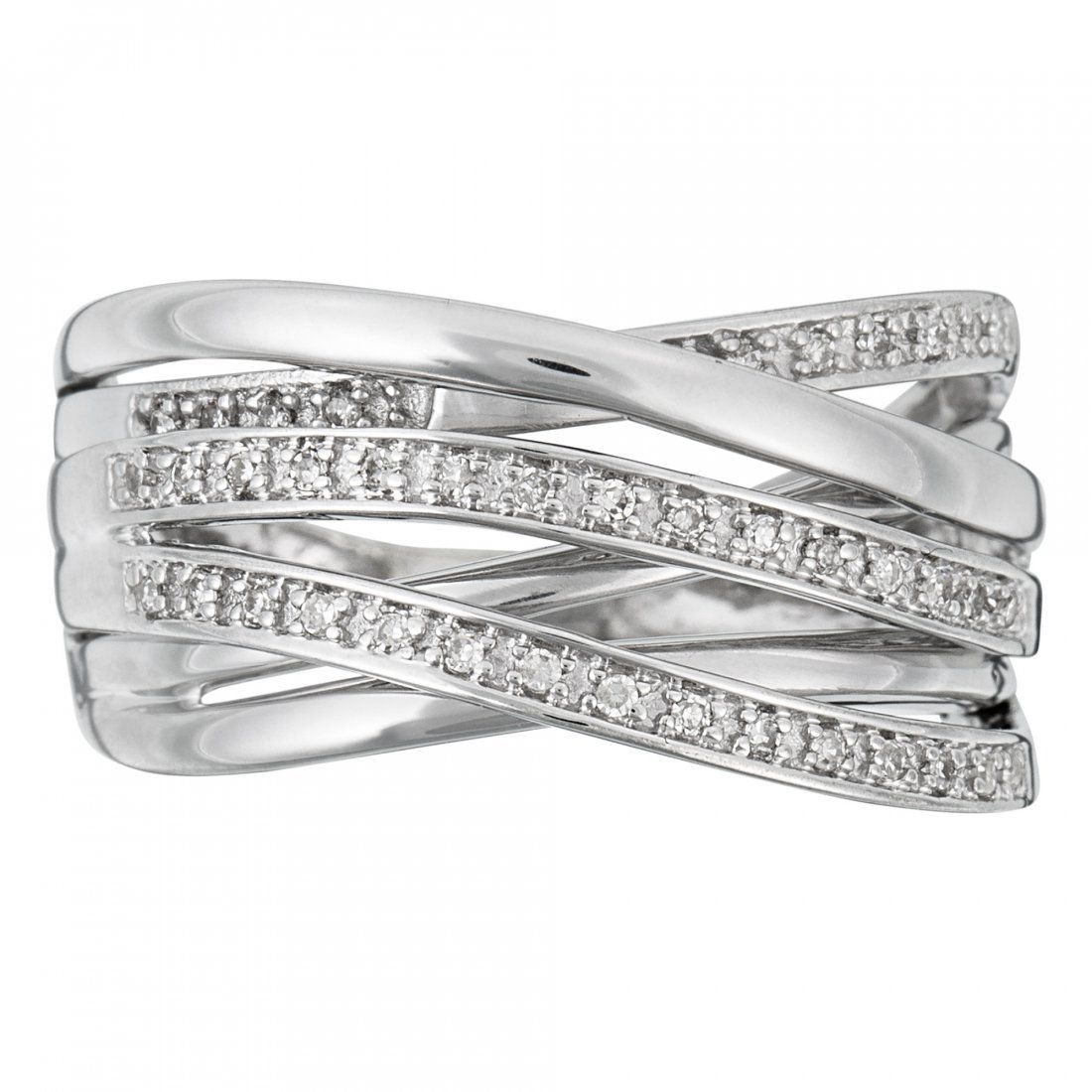 Comptoir du diamant - Bague 'Méli Mélo Scintillant' pour Femmes