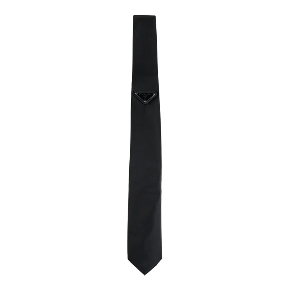 Prada - Cravate 'Logo Plaque' pour Hommes