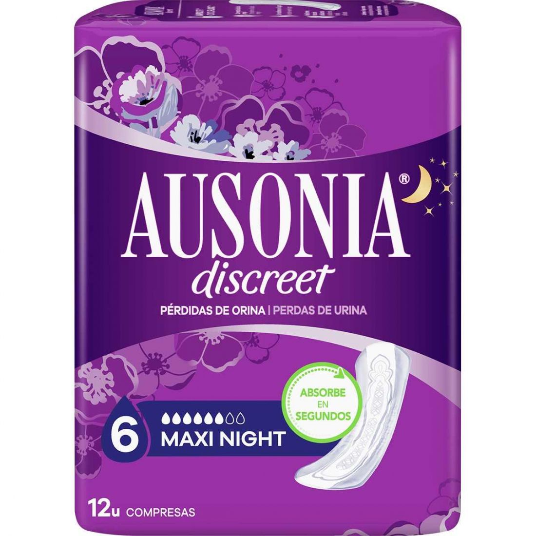 Ausonia - Protections pour l'incontinence 'Discreet Day & Night' - Maxi 12 Pièces
