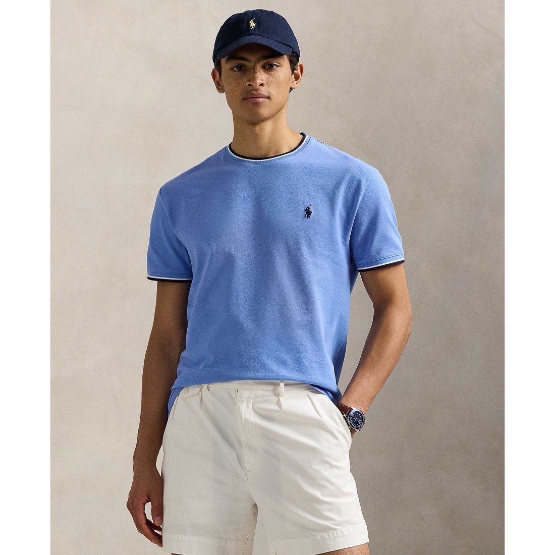 Polo ralph lauren - 'Classic-Fit Stretch Mesh T-Shirt' pour Hommes