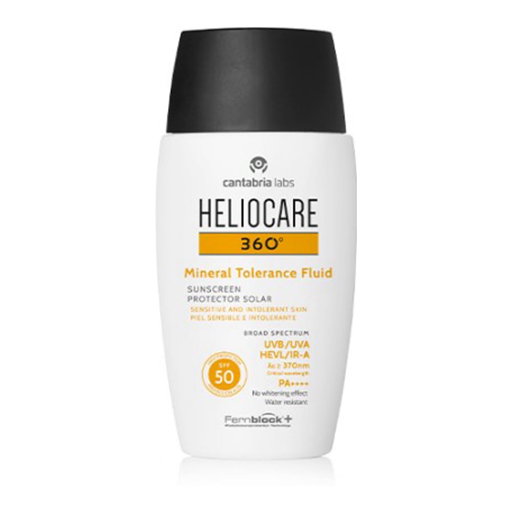 Heliocare - Fluide solaire '360° Mineral Tolerance SPF50' - Peau intolérante, Peau réactive, Peaux sensibles, 50 ml