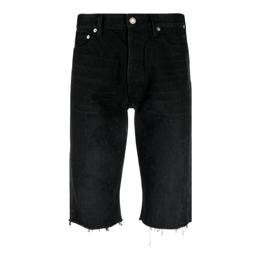 Saint laurent - Short en jean 'Frayed-Edge' pour Hommes