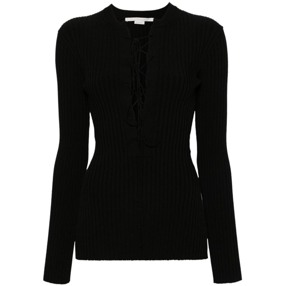 Stella mccartney - Pull 'Lace-Up Ribbed' pour Femmes