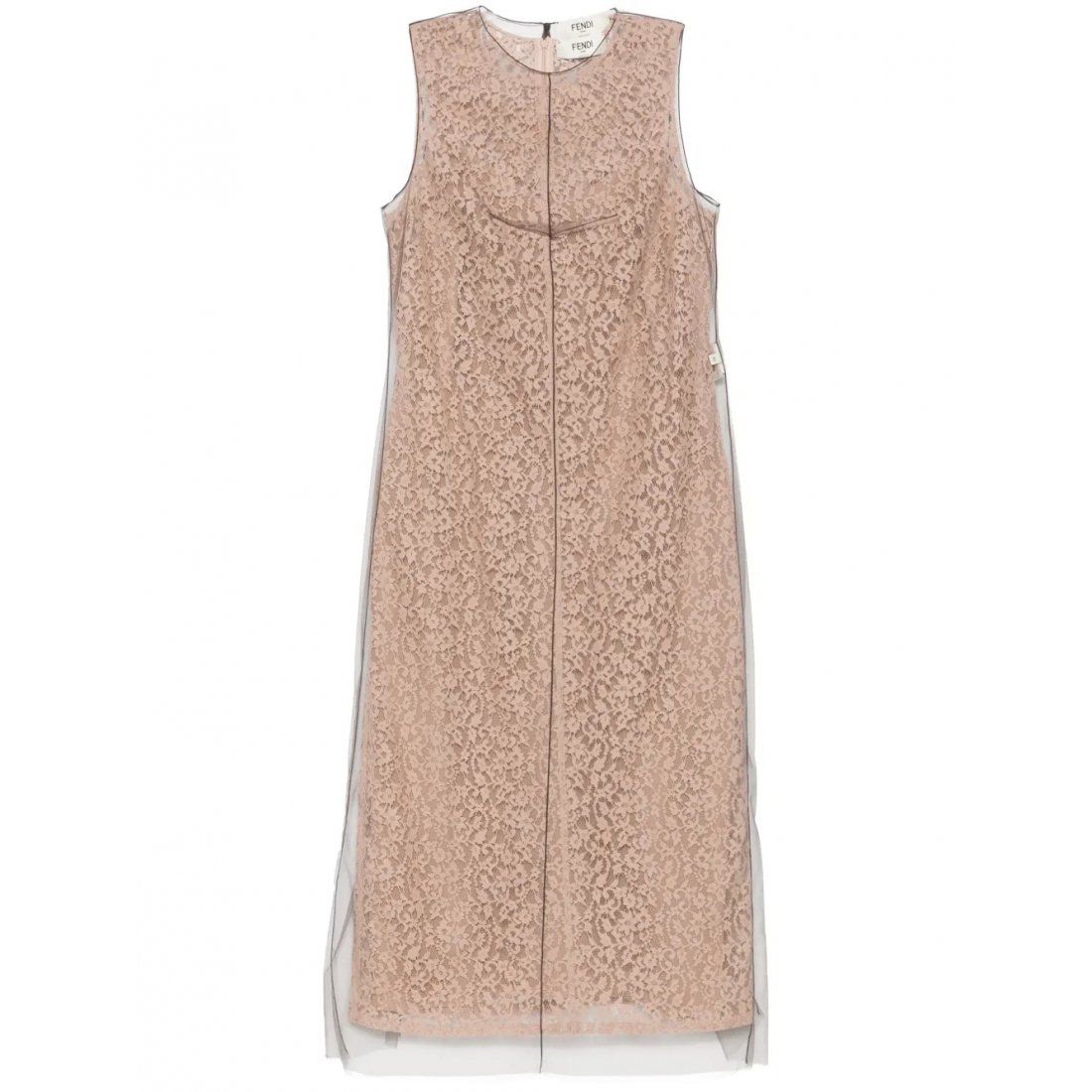 Fendi - Robe Midi 'Floral-Lace' pour Femmes