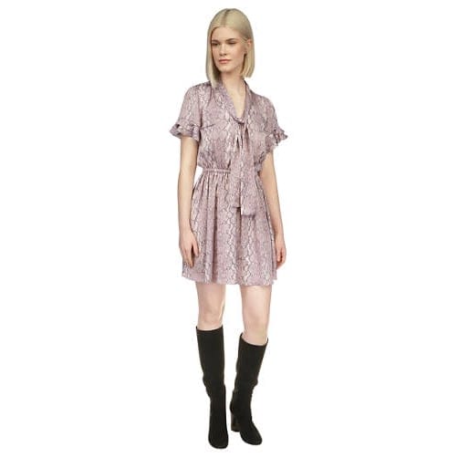 Michael michael kors - 'Snake Printed Flutter Sleeve Dress' pour Femmes