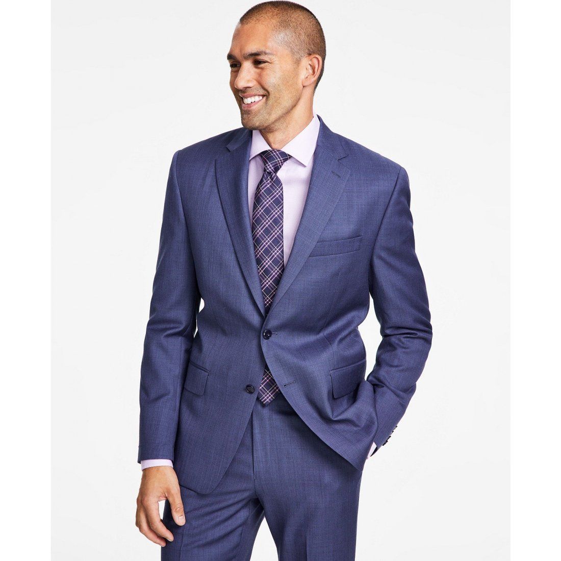 Michael kors - 'Classic-Fit Wool-Blend Stretch Solid Suit Jacket' pour Hommes