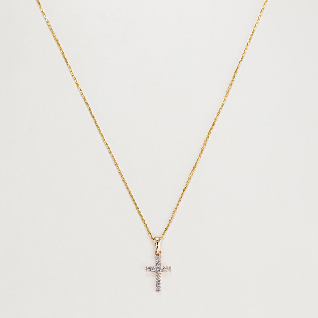 Atelier du diamant - Pendentif sur chaine 'Croix Du Bonheur' pour Femmes