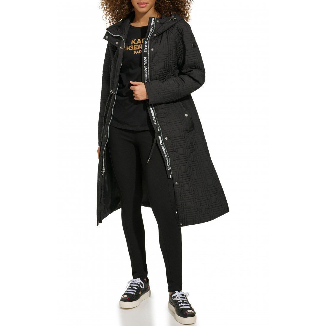 Karl lagerfeld paris - 'Quilted Midi Jacket' pour Femmes