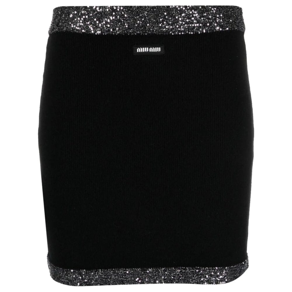 Miu miu - Mini Jupe 'Sequin-Embellished' pour Femmes