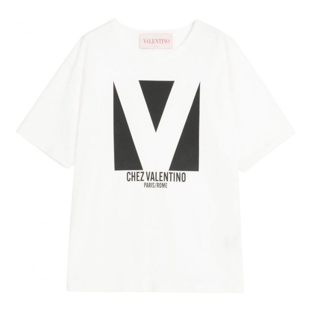 Valentino garavani - T-shirt 'Chez Valentino-Print' pour Femmes